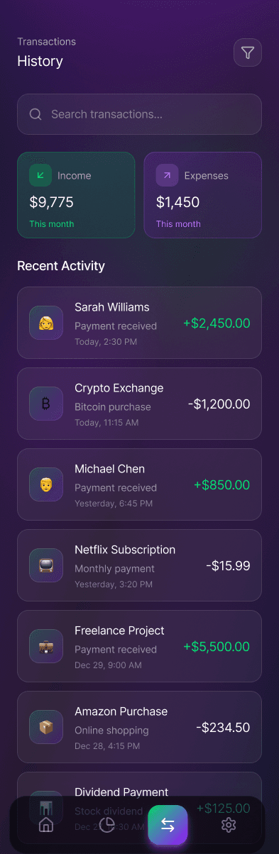 Personal Banking Reimagined ui/ux case study, finance app screen 3 of 9