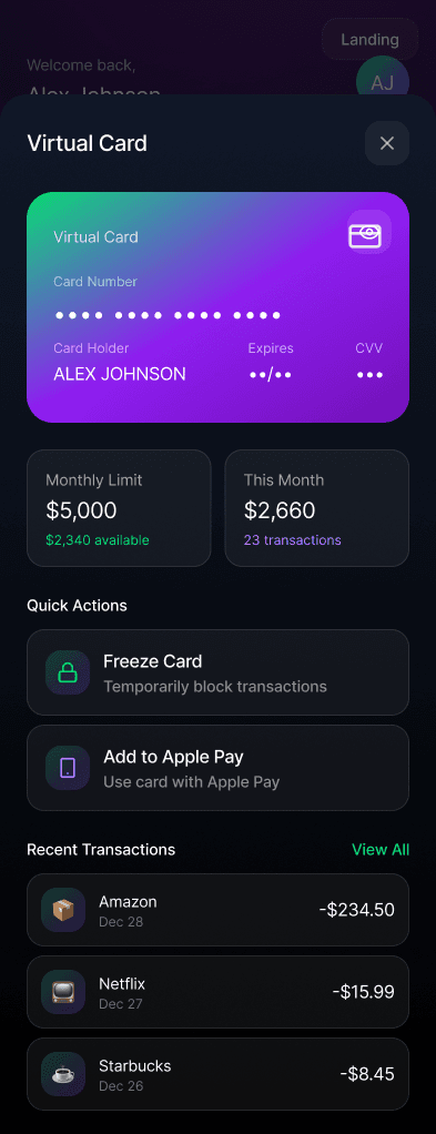 Personal Banking Reimagined ui/ux case study, finance app screen 9 of 9