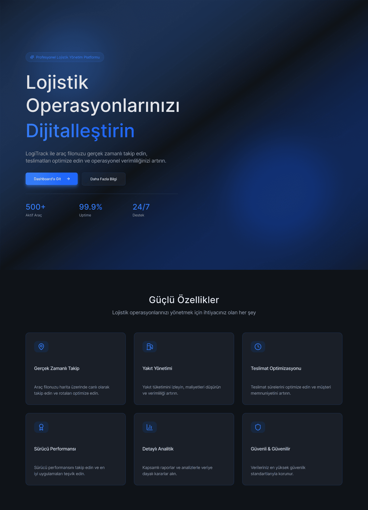 Fleet Management Dashboard ui/ux case study, logistics panel screen 2 of 8