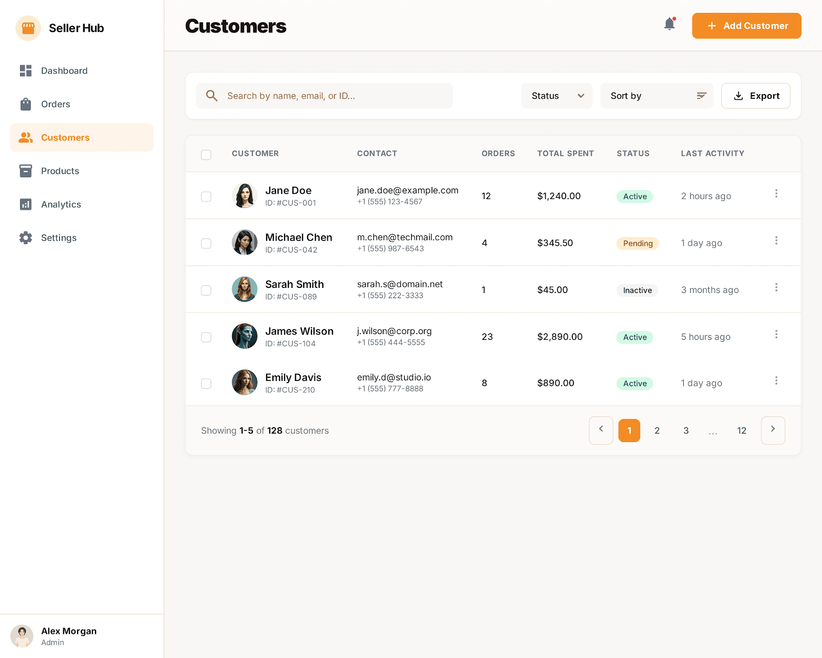 E-Commerce Analytics ui/ux case study, seller dashboard screen 3 of 4