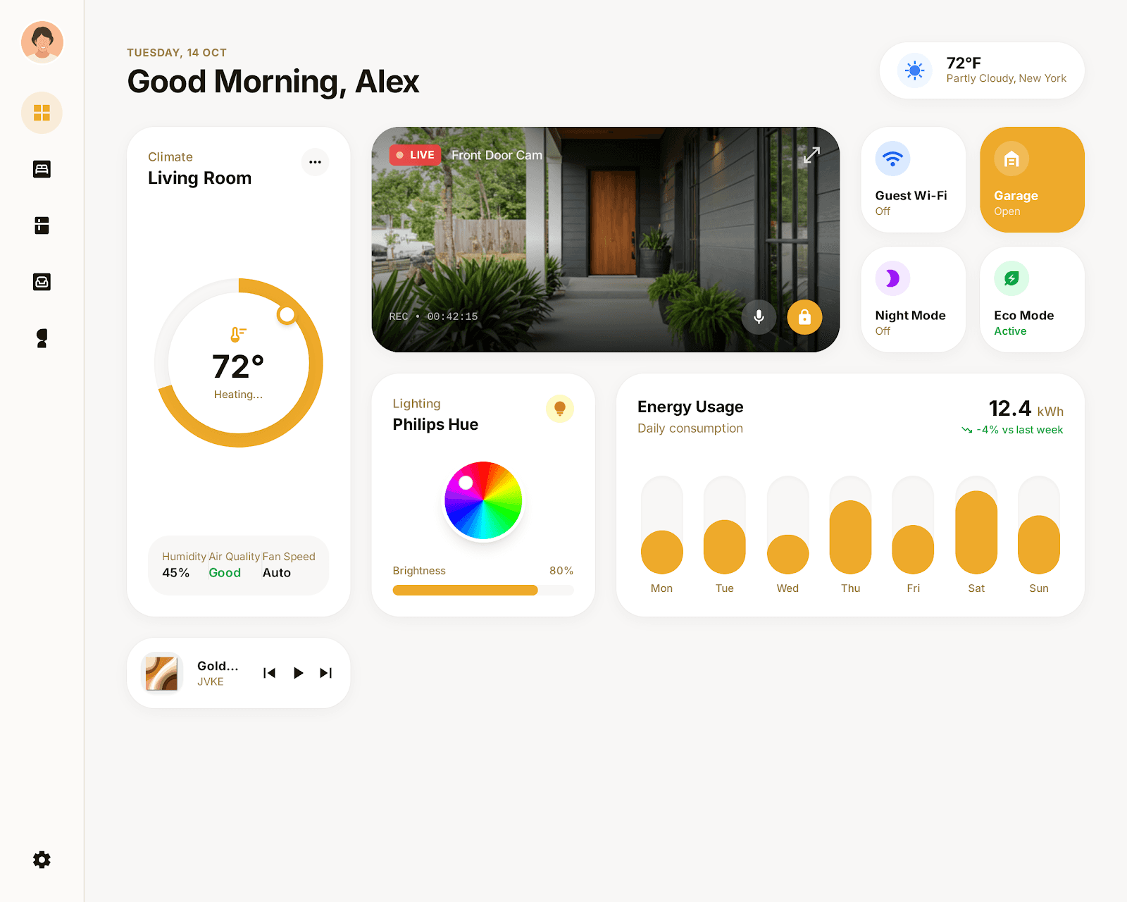 iPad Control Center ui/ux case study, smart home screen 4 of 7