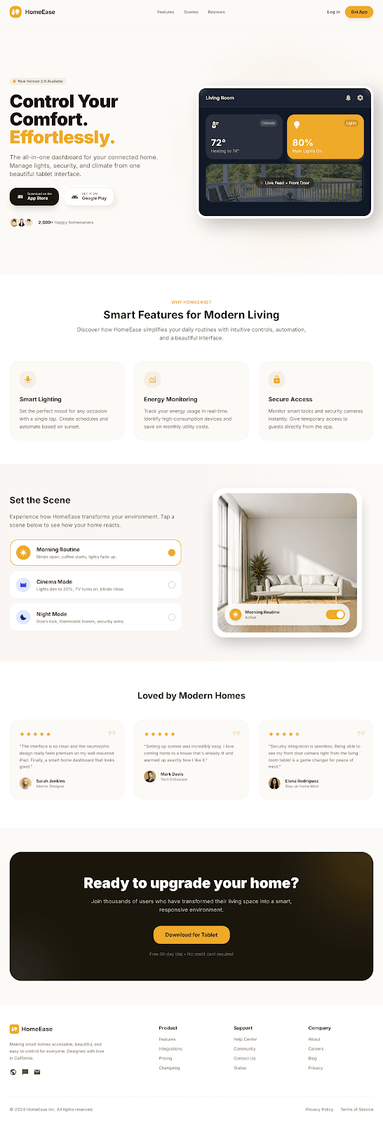 iPad Control Center ui/ux case study, smart home screen 7 of 7
