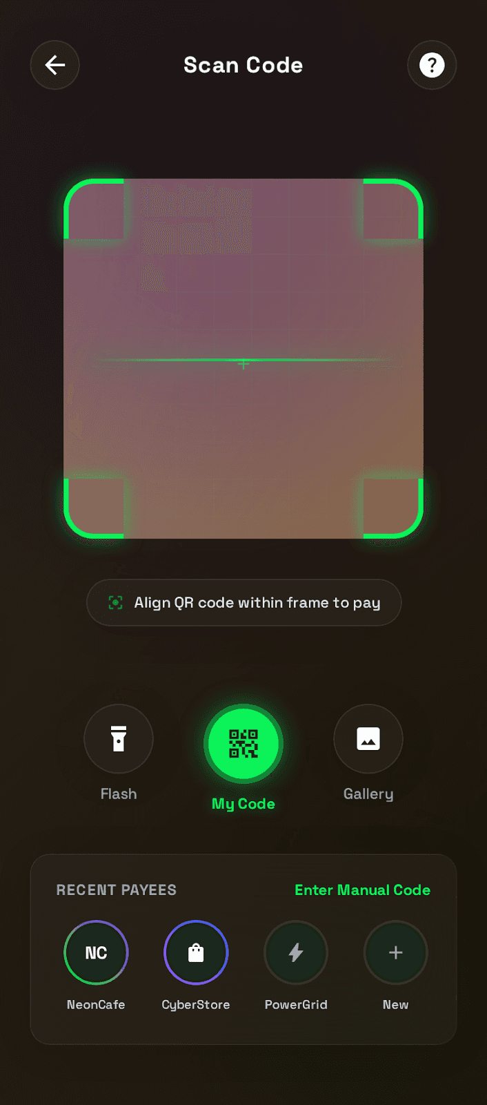 Digital Wallet Experience ui/ux case study, main balance screen 3 of 8